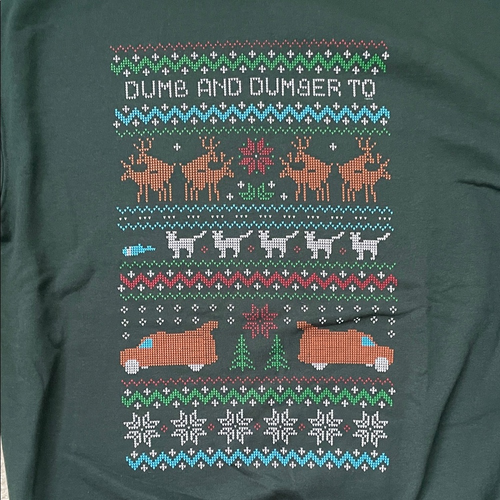 Green Dumb and Dumber Crewneck Sweater